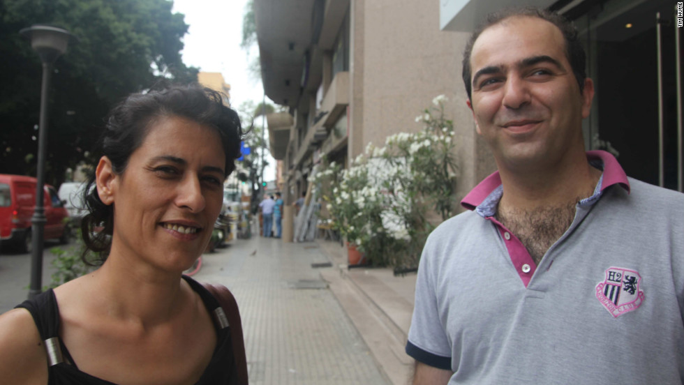YNCA president Layla Serhan (left) and executive manager Danny Kalakech in Beirut, Lebanon. The pair say the group often comes under threat in its hometown from religious elements that oppose its approach.