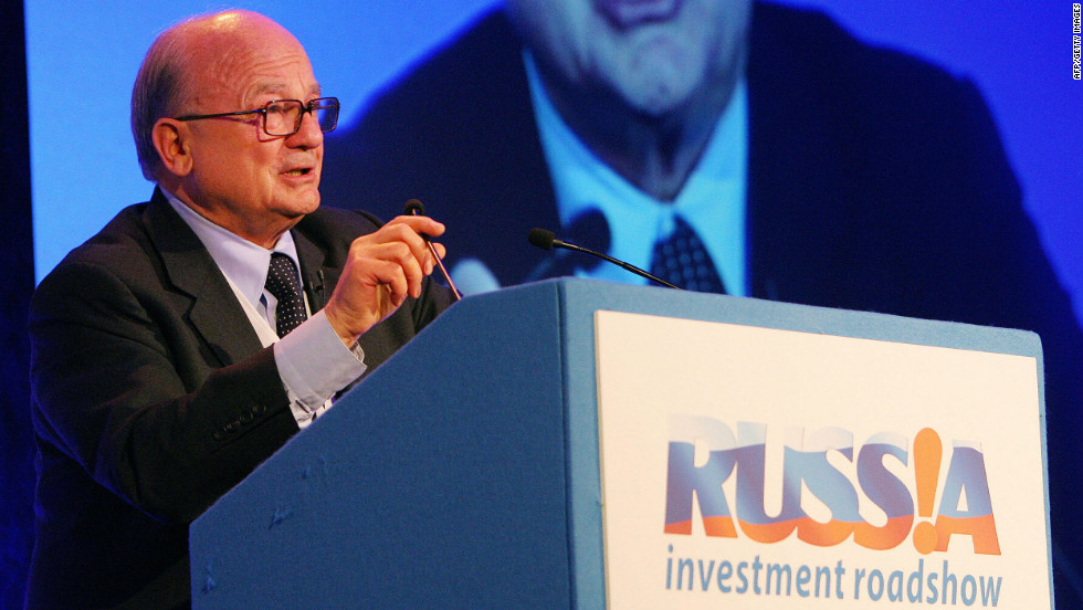 Hans Joerg-Rudloff, chairman of Barclays Capital, at the Russian Economic Forum in London on April 21, 2008. Rudloff is the bank's main powerbroker for Russia, and put in a call to Kerimov's right hand man Allen Vine after the near-fatal crash.