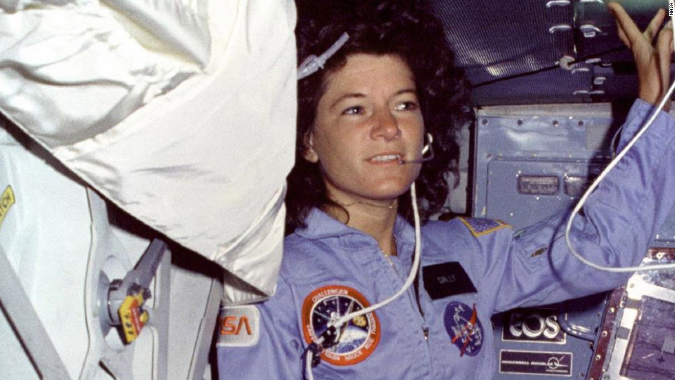 Sally Ride became the first American woman to go into space when she was part of a crew aboard the space shuttle Challenger in June 1983.