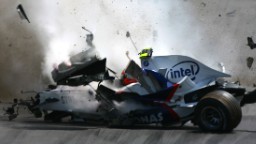 Kubica was involved in a horror crash at the 2007 Canadian Grand Prix. After clipping Jarno Trulli, he collided with a barrier -- the speed of the crash was recorded at 186.49 mph.