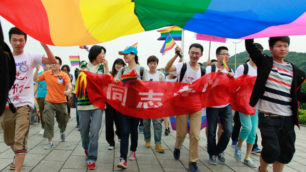 Activists march at a pride event in China. Photo courtesy of: CNN News