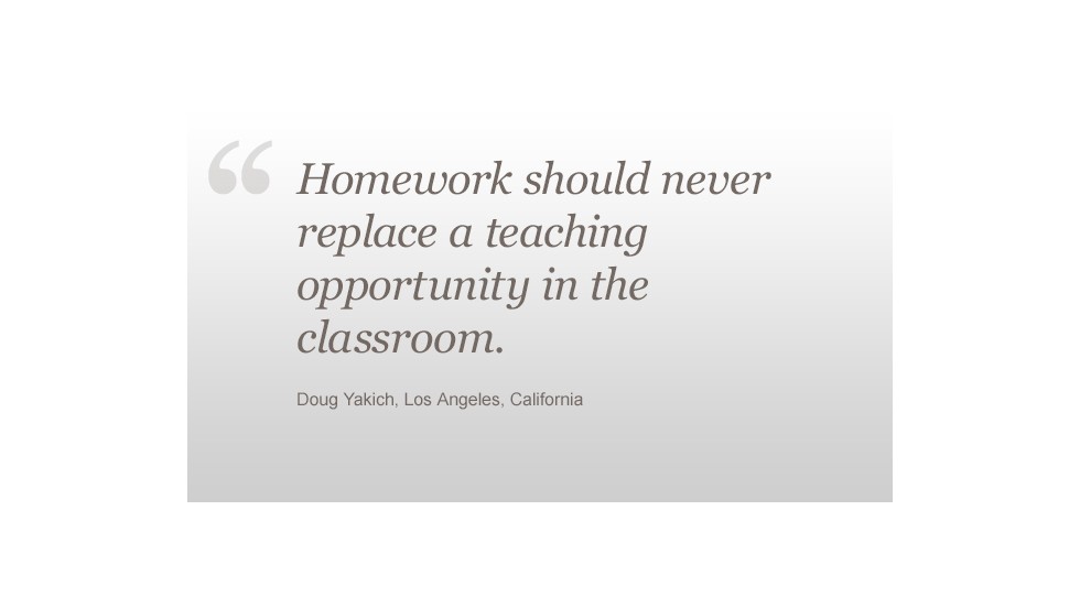 Schools without homework california