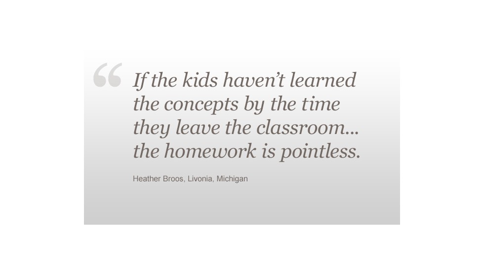 Homework should not be allowed in schools