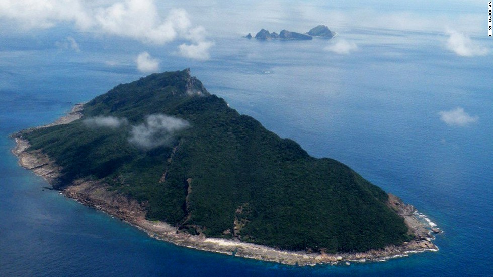 This aerial shot taken on September 15, 2010, shows the disputed islands, known as Senkaku in Japan and Diaoyu in China, in the East China Sea.