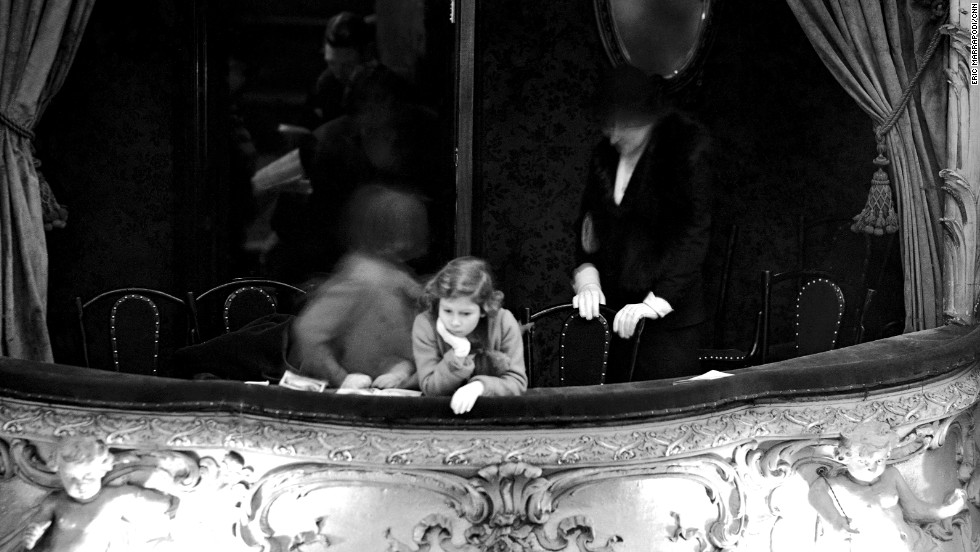 Princess Elizabeth is seen in the Duchess&#39; box during a pantomime act at London&#39;s Lyceum Theater in February 1935.