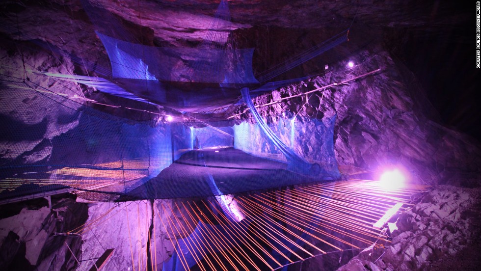 Deep Thrills Crazy Cave Trampolines In Wales Cnn