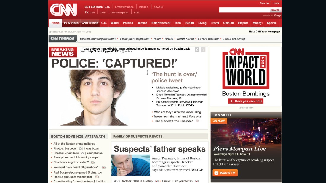 CNN's Homepage Through The Years