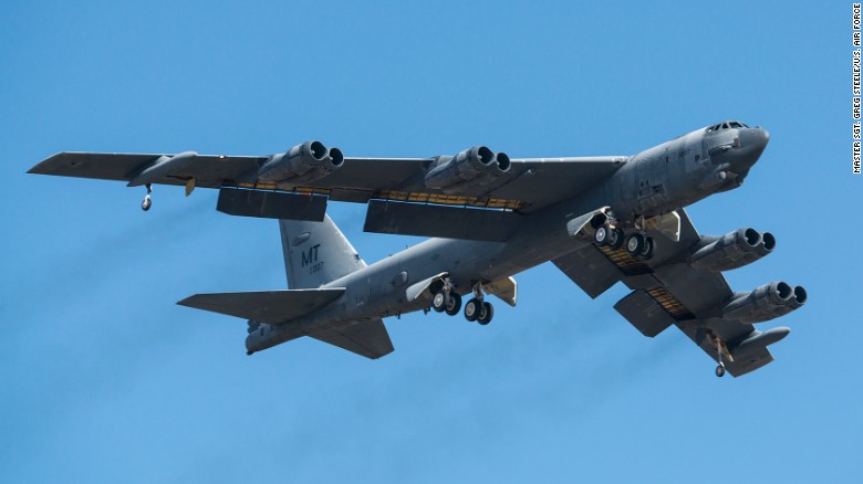 The first versions of this long-range heavy bomber flew in 1954. A total of 744 were built, the last of those in 1962. The Air Force maintains 58 B-52s in the active force and 18 in the Reserve. A single B-52 can carry 70,000 pounds of mixed munitions, including bombs, missiles and mines. The eight-engine jets have a range of 8,800 miles.