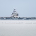 USS Theodore Roosevelt in fog