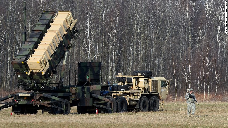 A Patriot air and missile defense system at a test range in Sochaczew, Poland, in March 2015.