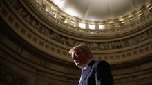 Donald Trump attends golf legend Jack Nicklaus' Congressional Gold Medal ceremony on March 24, 2015, in the U.S. Capitol Rotunda. Trump announced on March 18 that he had launched a presidential exploratory committee.