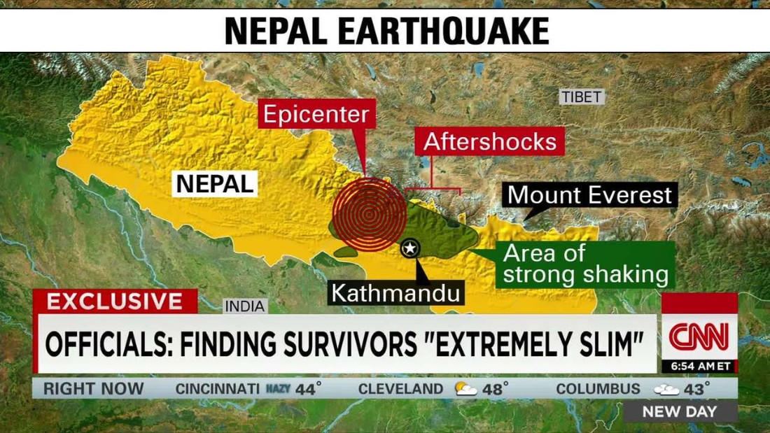 nepal quake map