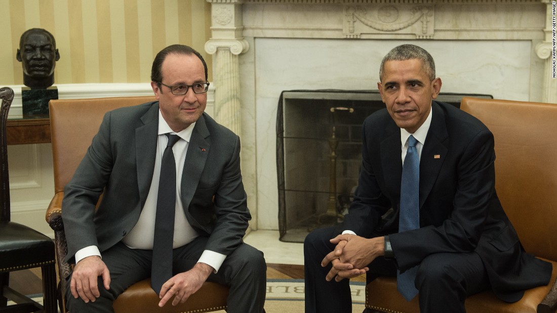 Obama After Meeting Hollande We Are All French Now 9064