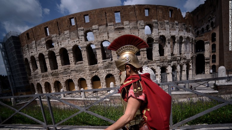 <strong>Rome, Italy: </strong>The Colosseum -- a nearly 2,000-year-old stadium in the middle of a modern city -- is one of the sites that reminds visitors of Rome's glorious (and gruesome) old era.