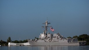 US Navy destroyer sails near disputed islands in South China Sea