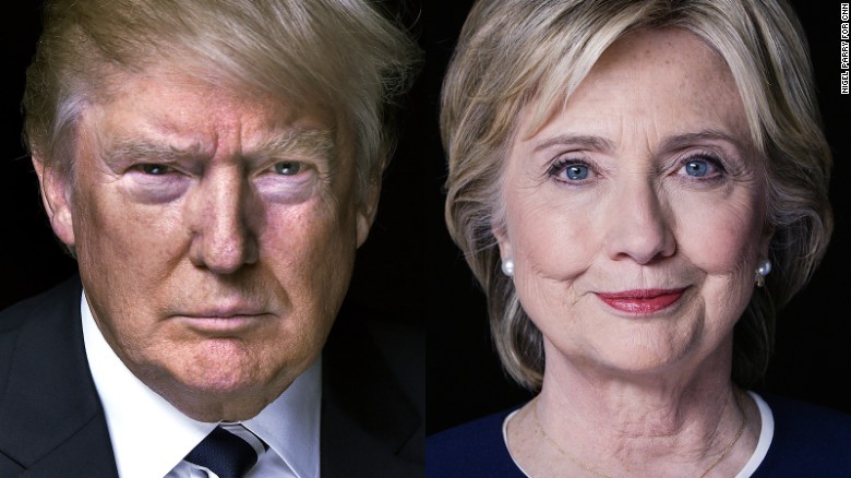 Image result for Trump against clinton