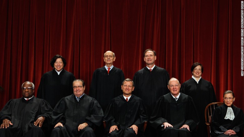 What are the names of the 8 supreme court justices information