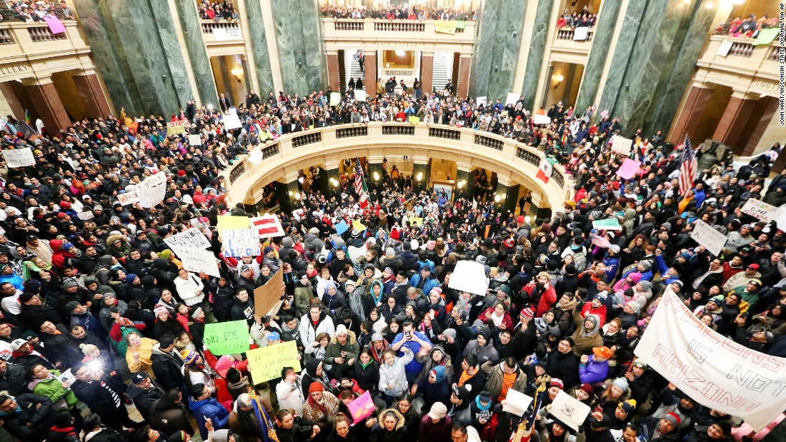 Thousands Protest Anti Immigrant Legislation In Wisconsin Cnnpolitics