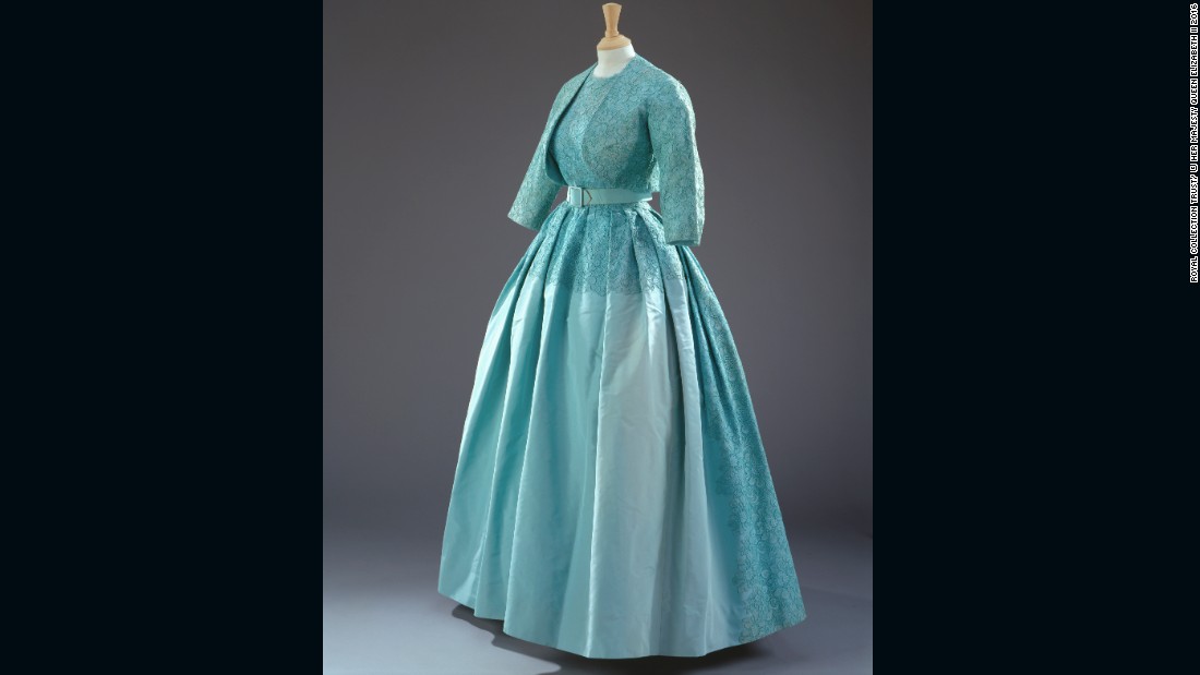 queen elizabeth strapless gown