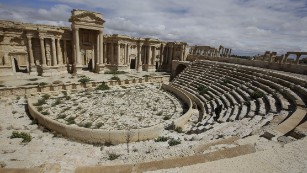 The amphitheater in the ancient oasis city of Palmyra, Syria, before it was captured by ISIS.