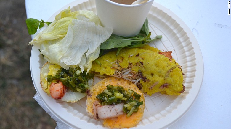 Banh xeo, a savory Vietnamese pancake. Image: CNN