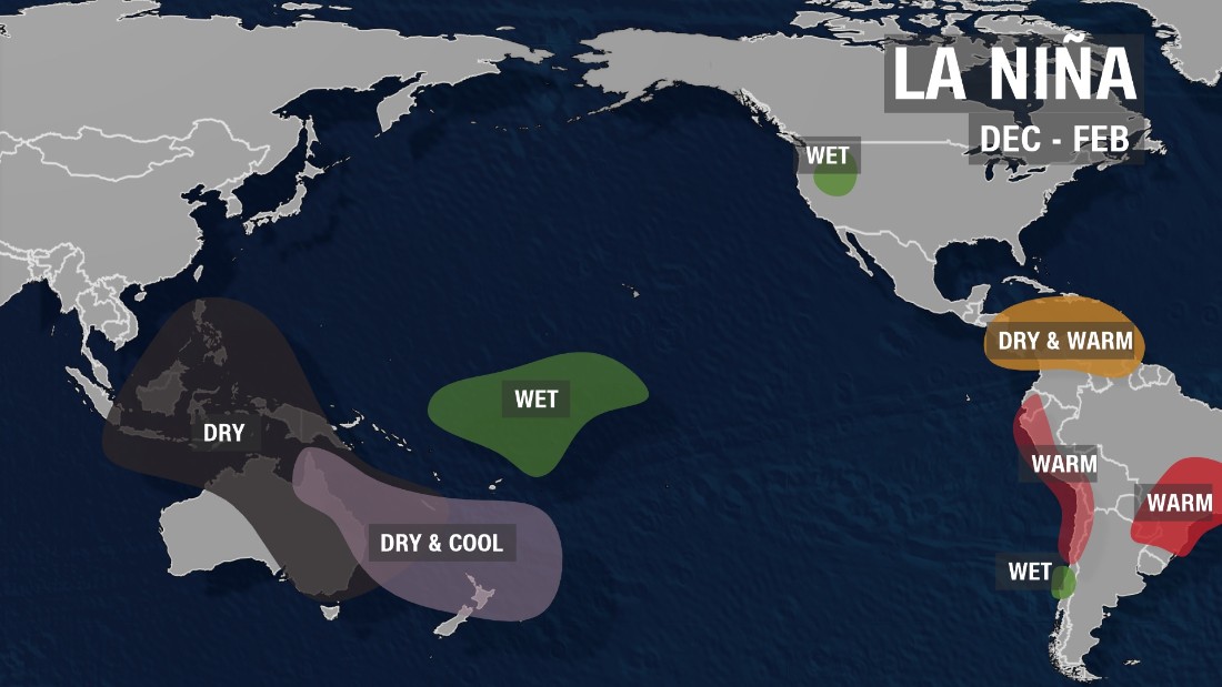La Niña Arrives In The Pacific Will Impact Winter Weather Cnn