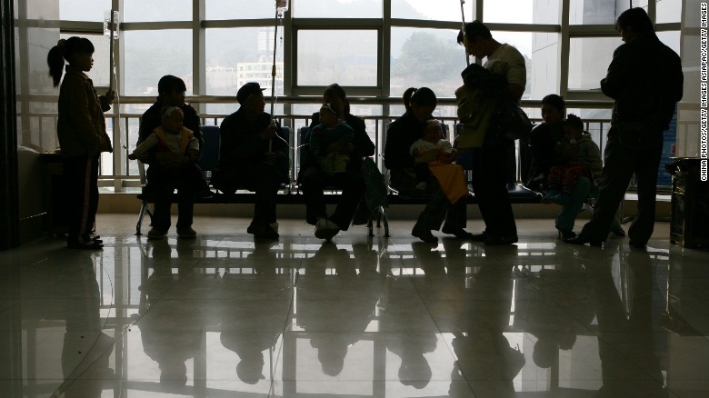 Patients queue at a hospital in China. More than 300,000 people require organ transplant operations every year. 