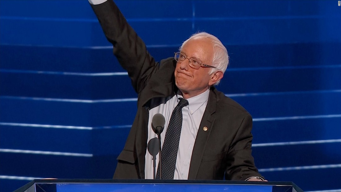 Bernie Sanders Takes The Dnc Stage Crowd Goes Crazy Cnn Video 7951