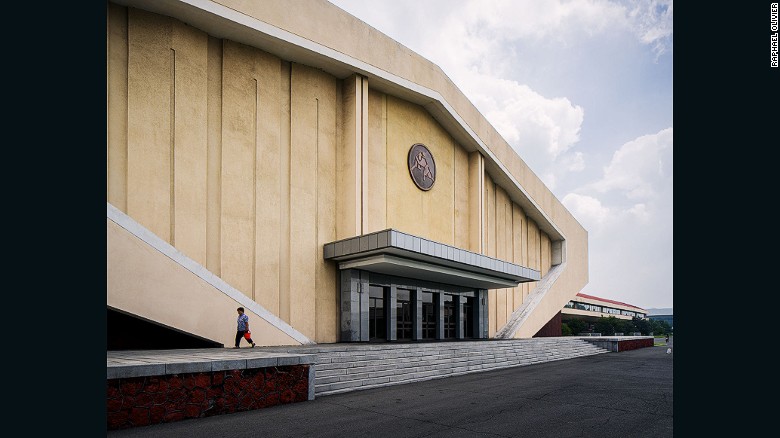 &quot;This is a street in Pyongyang dedicated to sports with numerous specialized stadiums including volleyball, taekwondo, swimming, badminton, football or pictured here, wrestling.&quot;