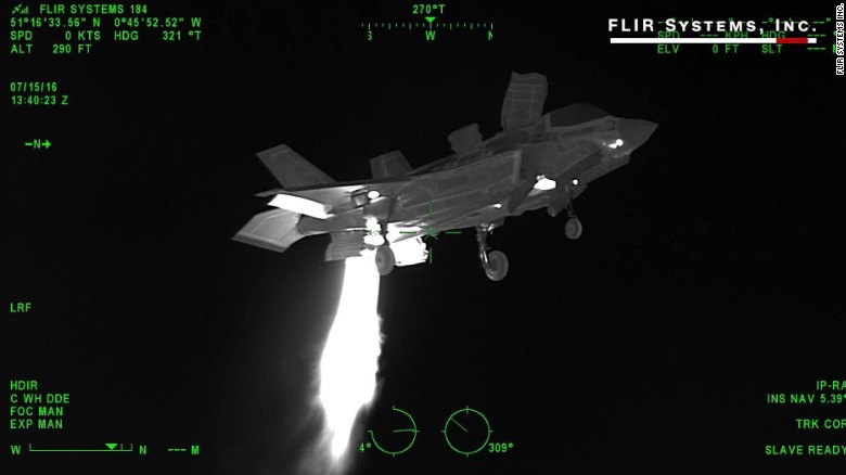 Thermal scan shows F-35 fighter jet in flight   