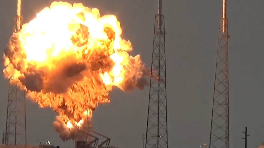 SpaceX Rocket Explodes On Launch Pad - CNN Video