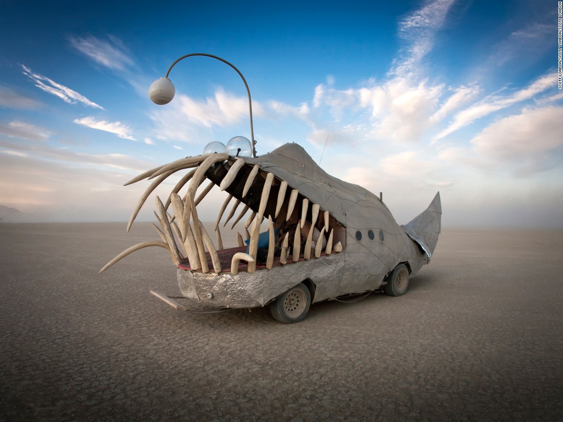 Photographer Scott London has spent over a decade documenting the Burning Man festival, held annually in Nevada&#39;s Black Rock Desert. One of his main subjects is capturing the event&#39;s bizzare Mutant Vehicles. Scroll through the gallery to see and read his thoughts about each art car he photographed. &lt;br /&gt;&lt;br /&gt;&quot;Anglerfish are deep-ocean creatures with razor sharp teeth and luminescent lures hanging in front of their jaws to attract prey. It&#39;s a recurring motif at Burning Man. This fearsome-looking vehicle was created by Northern California metal artist Mark Whitman.&quot;