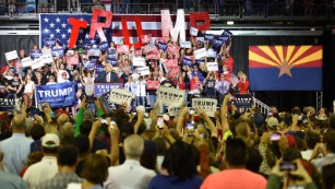 Political world watches Arizona as Trump heads West