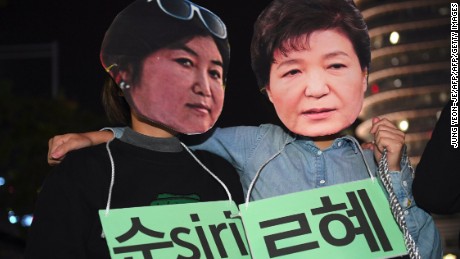 Thousands protest against South Korean President