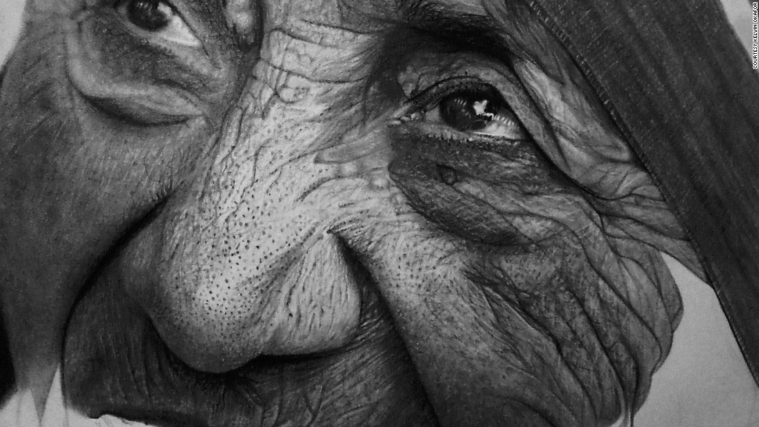 Artist Kelvin Okafor #39 s photo realistic portraits CNN com Artist Kelvin Okafor #39 s photo realistic portraits CNN com