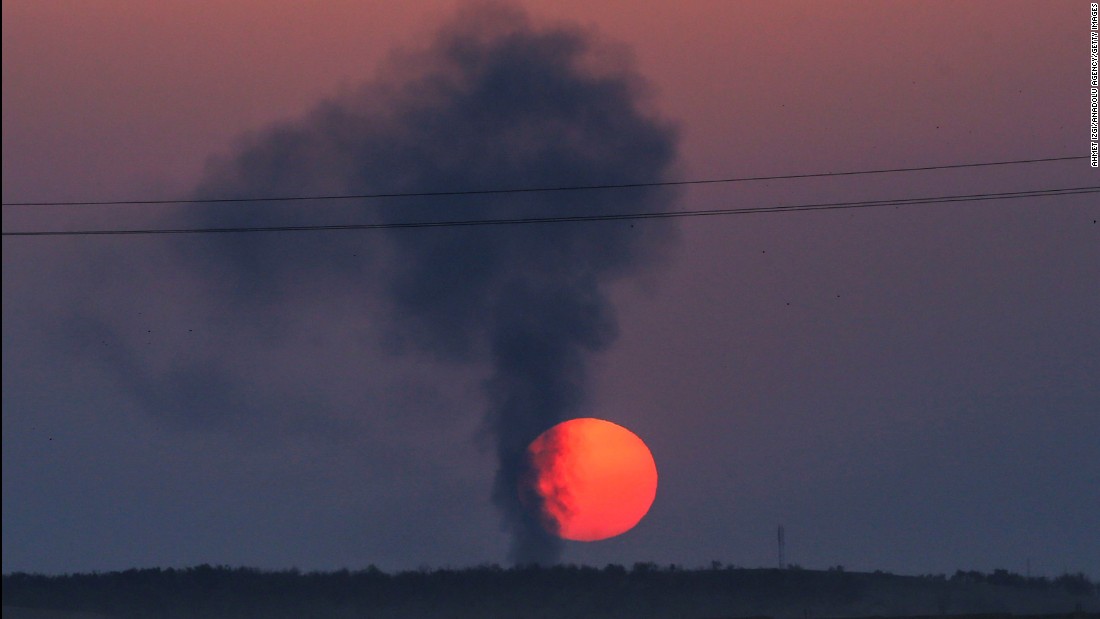 Smoke rises from ISIS positions after an attack by Kurdish Peshmerga forces in the village of Bashiqa, near Mosul, Iraq, on Monday, November 7. An Iraqi-led offensive is underway to reclaim Mosul, Iraq&#39;s second-largest city and the last major stronghold for ISIS in the country. Iraq is leading a coalition that also includes Kurdish and American troops.