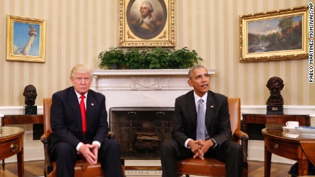 President Barack Obama meets with President-elect Donald Trump in the Oval Office of the White House in Washington, Thursday, Nov. 10, 2016. (AP Photo/Pablo Martinez Monsivais)