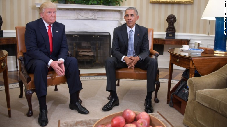 Trump &amp; Obama meet at WH, set nasty history aside