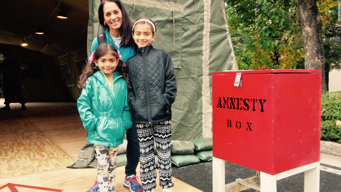 Nicholle with Briannah (L) and Alannah (R). Nicholle says they feel very safe in South Korea.