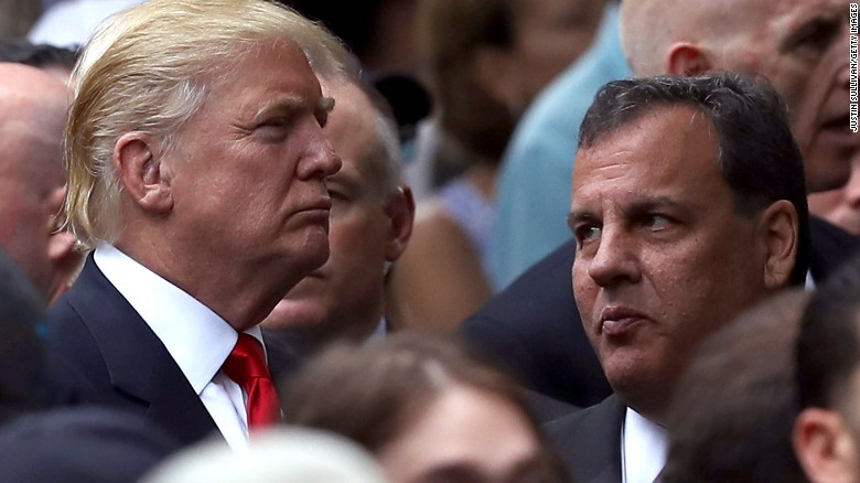 NEW YORK, NY - SEPTEMBER 11:  Republican presidental nominee Donald Trump (L) and New Jersey Gov. Chris Christie (R) attend the September 11 Commemoration Ceremony at the National September 11 Memorial &amp; Museum on September 11, 2016 in New York City. Hillary Clinton and Donald Trump attended the September 11 Commemoration Ceremony.  (Photo by Justin Sullivan/Getty Images)