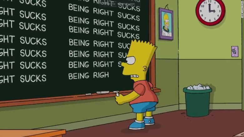 Image result for simpsons being right sucks