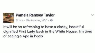 A screengrab of a Facebook post purportedly from county employee Pamela Taylor.