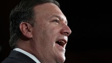 Rep. Mike Pompeo holds a press conference at the U.S. Capitol on March 1, 2012.