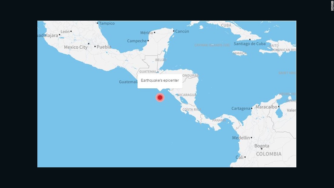 Earthquake Hits Off Coast Of Central America