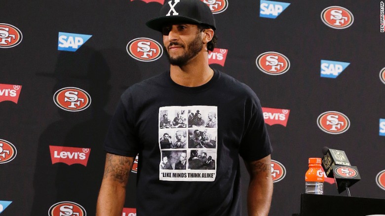 San Francisco 49ers quarterback Colin Kaepernick wore a shirt depicting Fidel Castro and Malcolm X after an August pre-season game.  