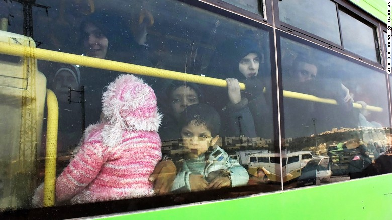 Syrian children are among the many displaced by the operation to retake eastern Aleppo. 
