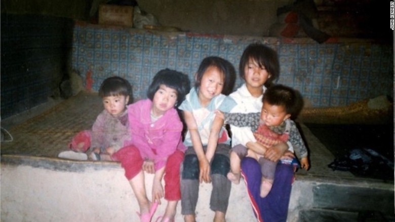 Girls born during China&#39;s one-child policy sit in a village northwest China.