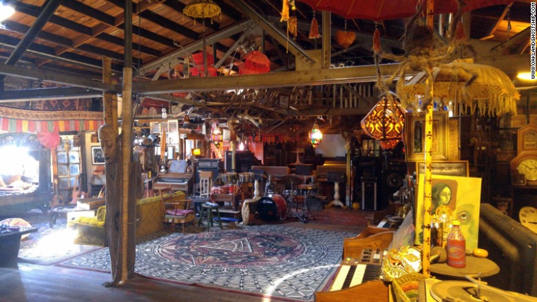 The interior of The Ghost Ship, the warehouse that caught fire on Friday, December 2. 