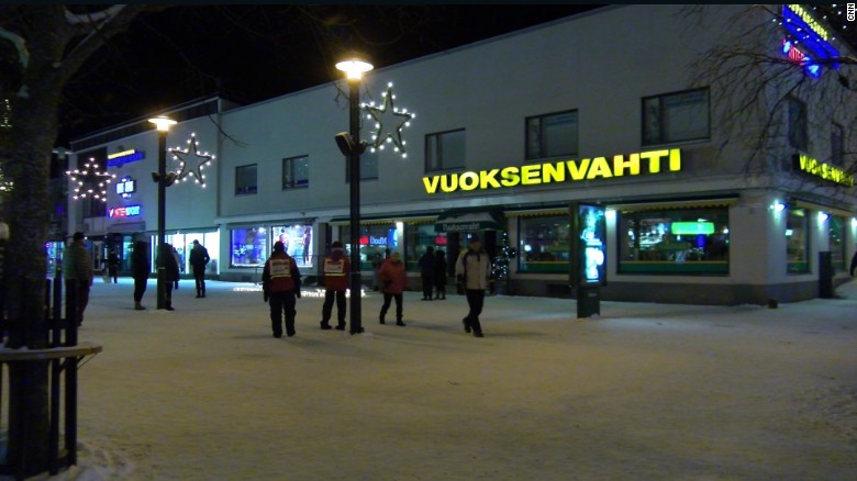 The shooting took place outside a Finnish restaurant. 