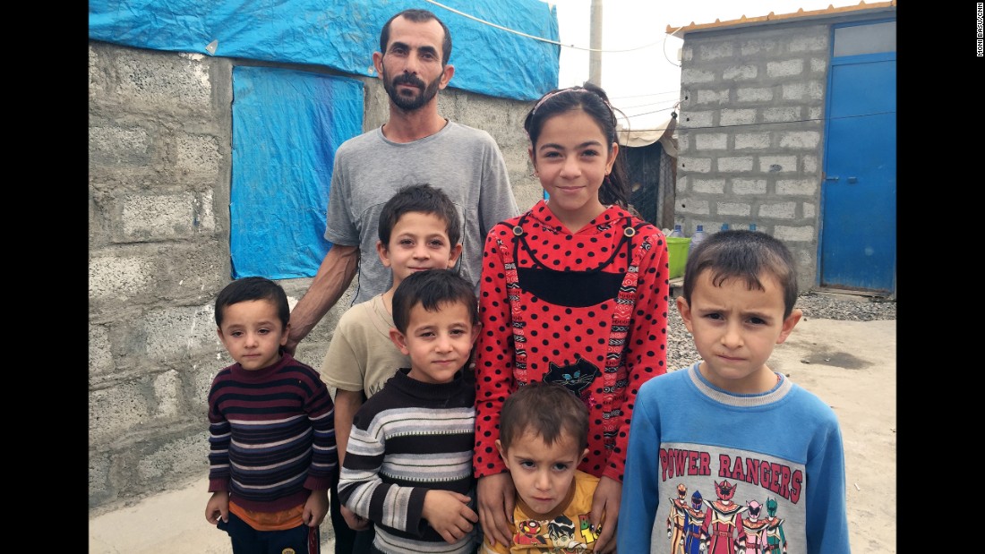 Mohammed Saleh ended up in a camp outside Irbil with his wife and children.
